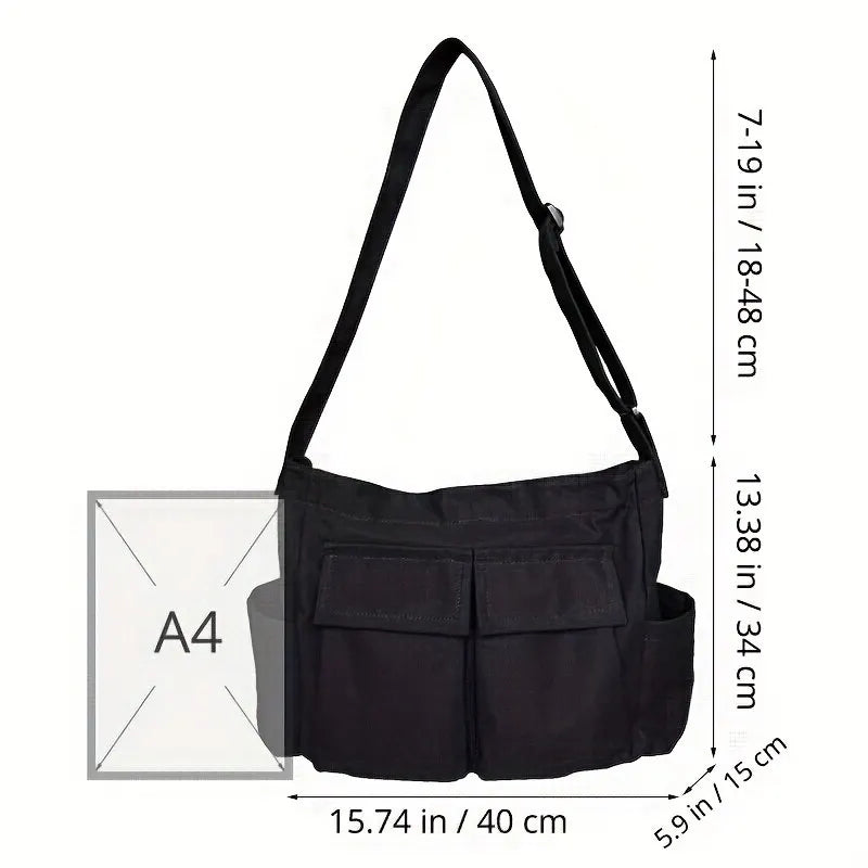 Kolorful Oversized Canvas Crossbody Tote Bagz