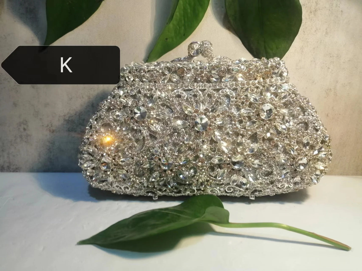 Kolorful Elegant Crystal Rhinestone Formal Clutch Bag