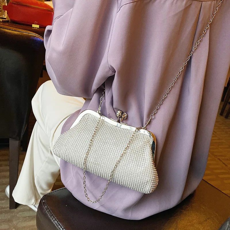 Gold or Black or Silver Kolorful Elegant Shiny Purse