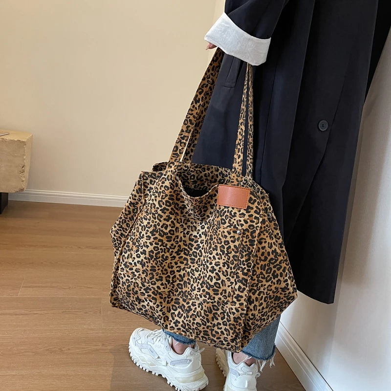 Kolorful Oversized Leopard Print Purses