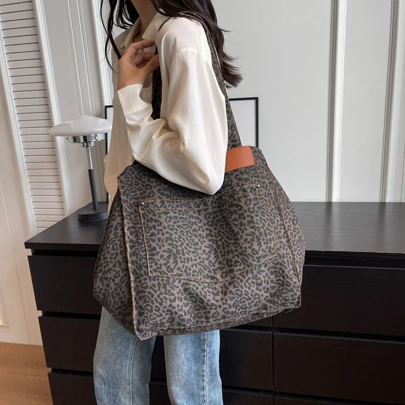 Kolorful Oversized Leopard Print Purses