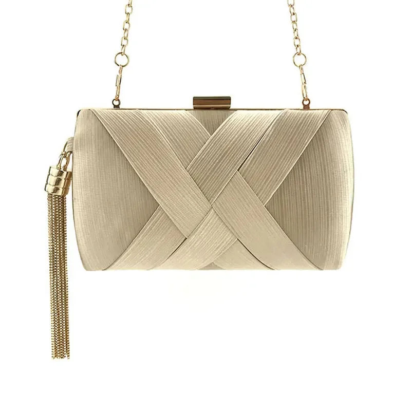Kolorful Formal Clutch Purses with a Gold Tassel