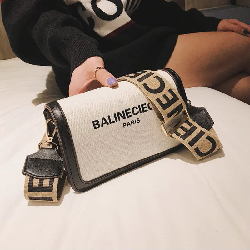 Black and White and Grey Balineciega Designer Purse