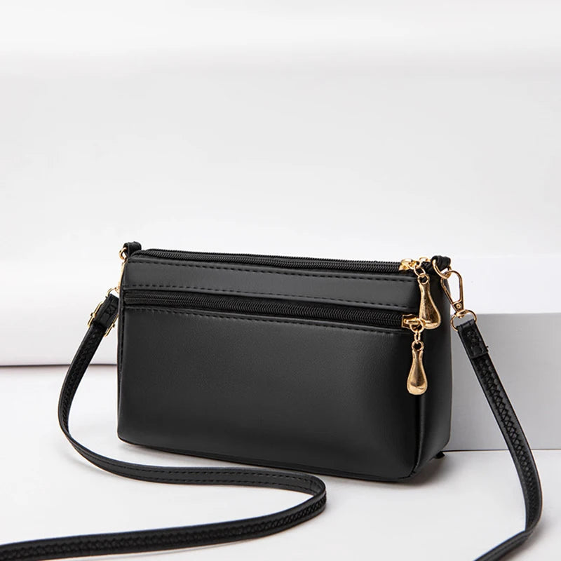 Kolorful Double Zipper Crossbody Purse