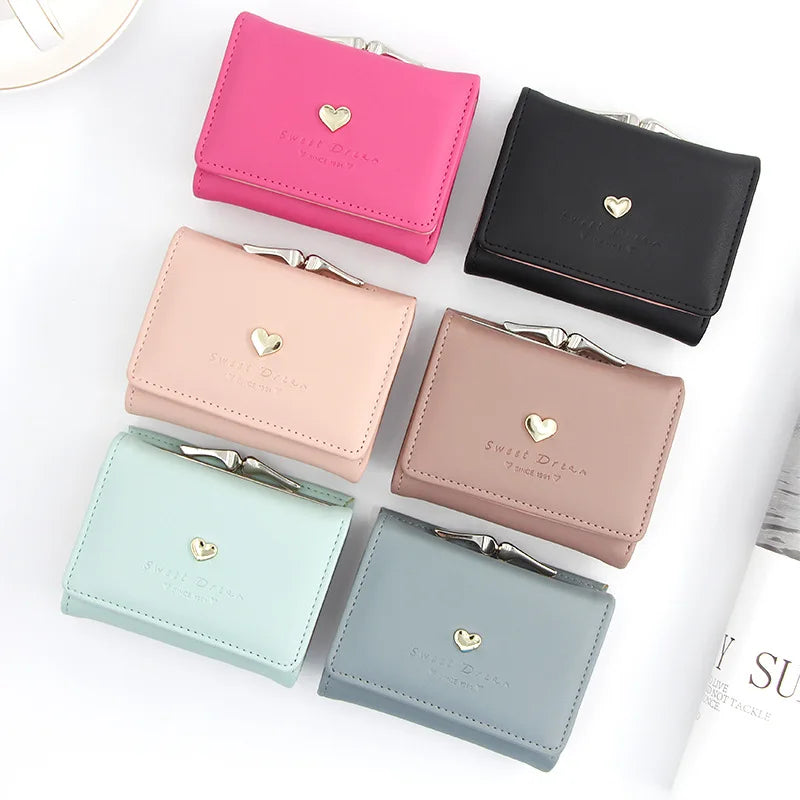Kolorful Small Gold Heart Pendant Wallet