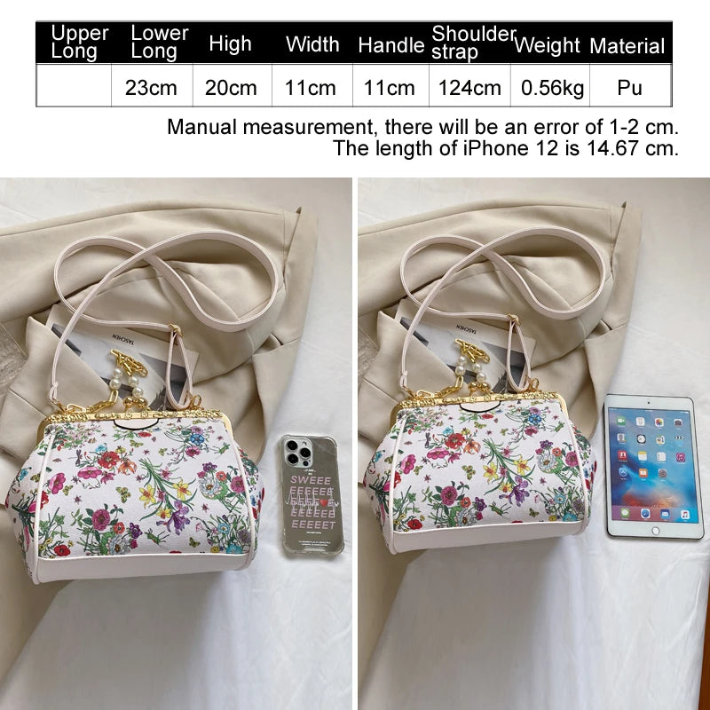 Kolorful Elegant Floral Chain Strap Purse