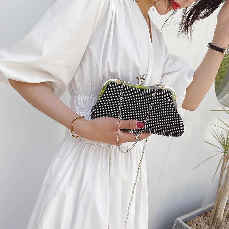 Gold or Black or Silver Kolorful Elegant Shiny Purse