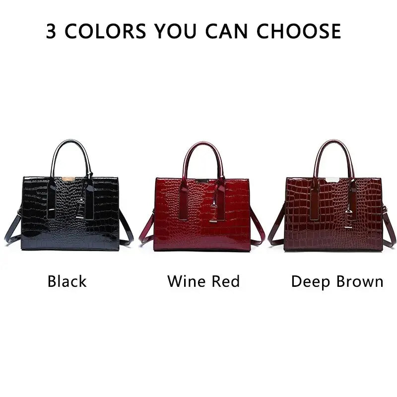 Kolorful Elegant Crocodile Print Handbagz