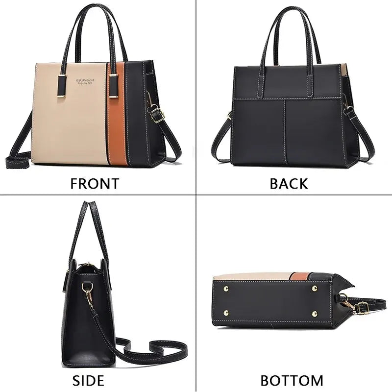 Multi Kolored Double Strap Designer Purse