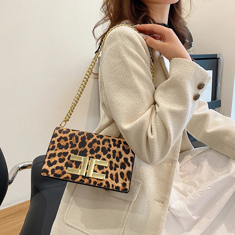 Elegant Leopard Print Hand Bagz