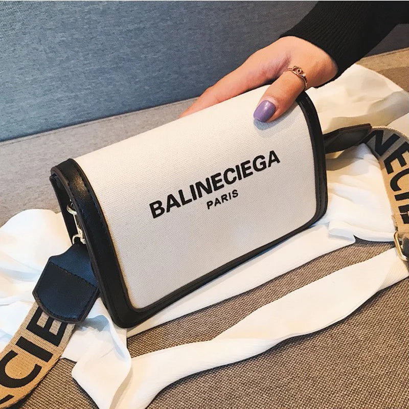 Black and White and Grey Balineciega Designer Purse