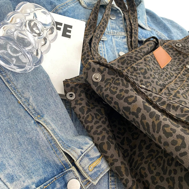 Kolorful Oversized Leopard Print Purses