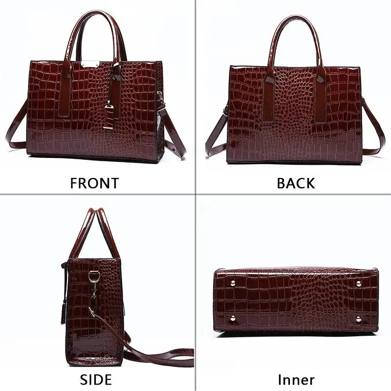 Kolorful Elegant Crocodile Print Handbagz
