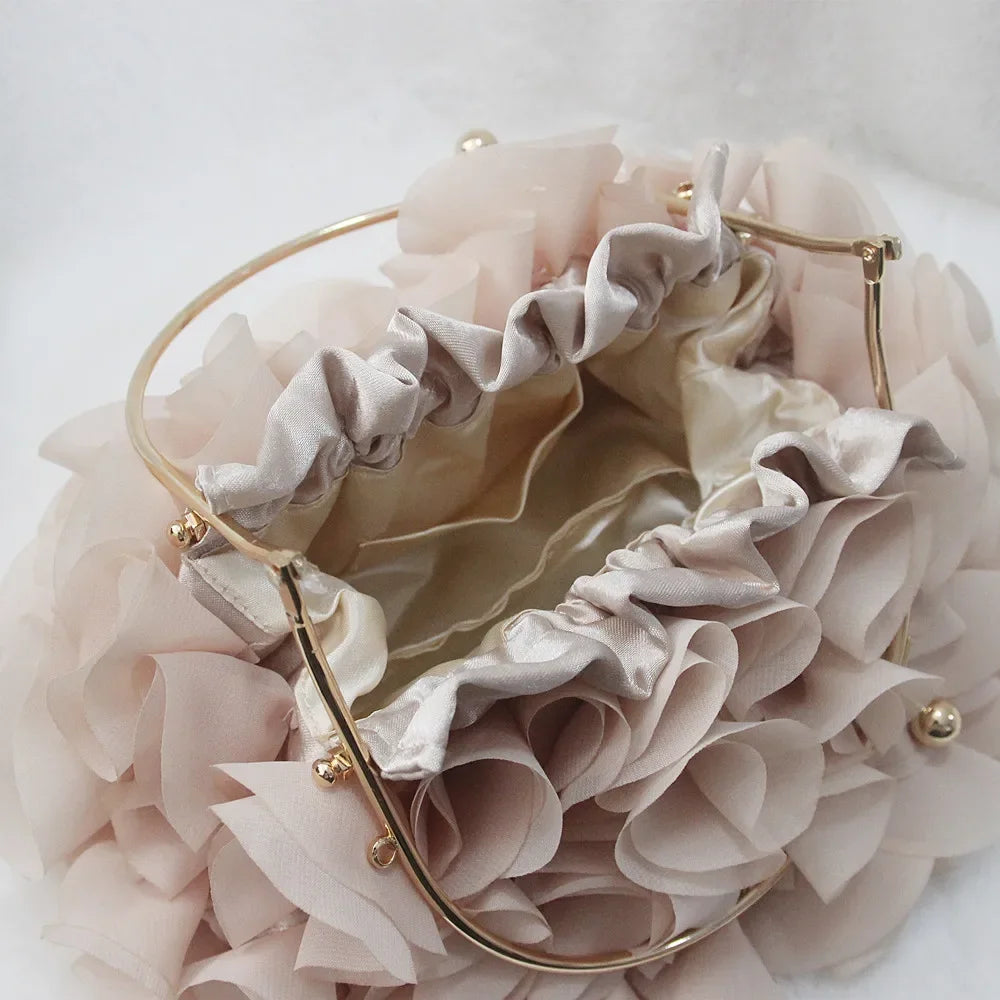 Kolorful Satin Frilly Party Bag