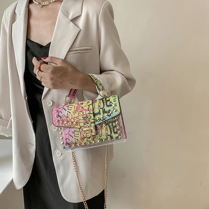 Multi-Kolorful Luxury Graffiti Handbagz