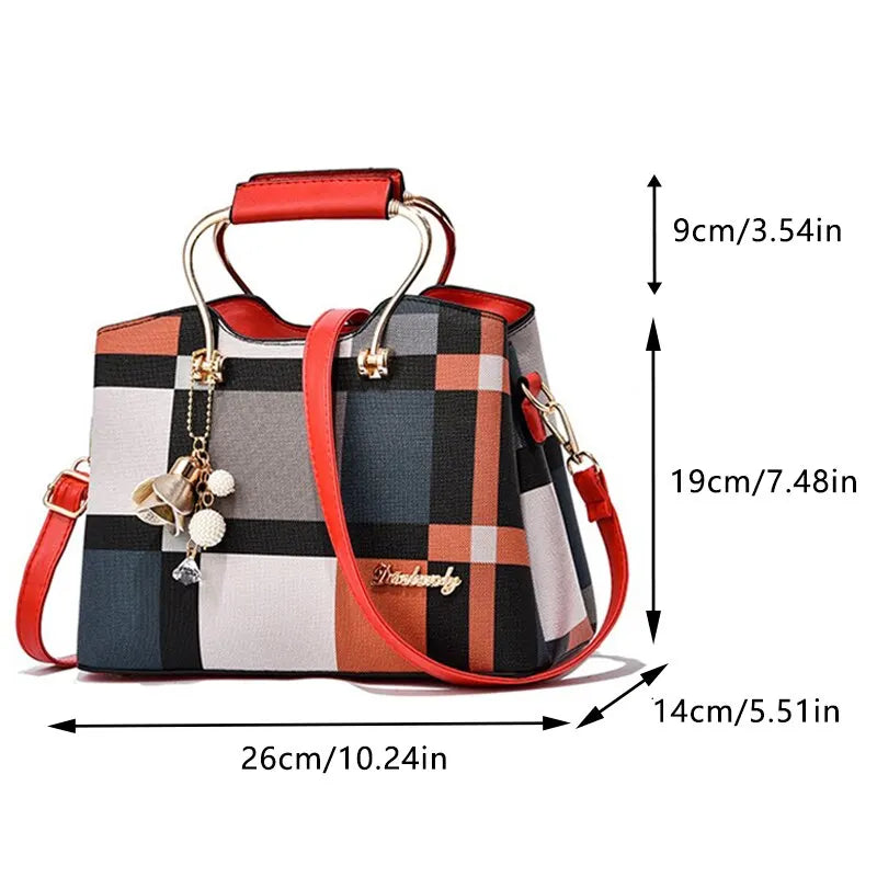 Kolorful Plaid Print Designer Purse
