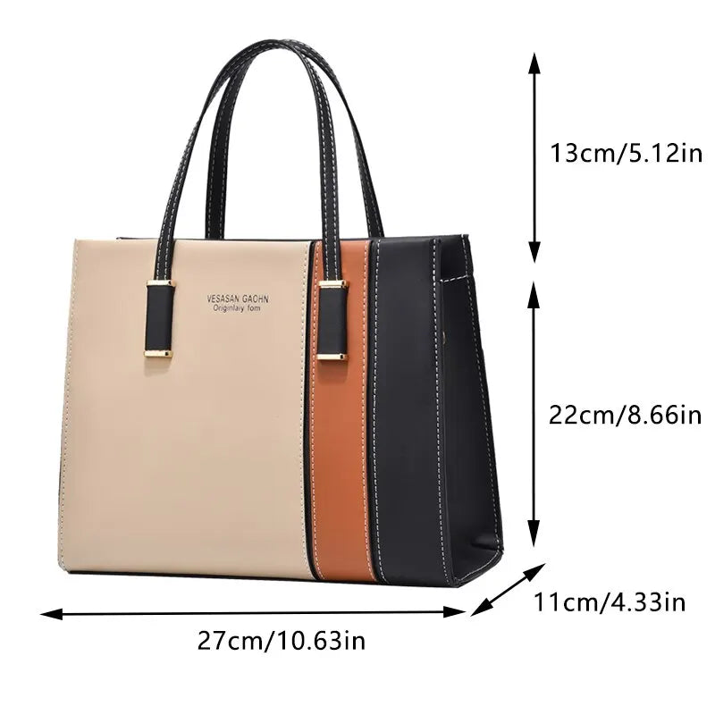 Multi Kolored Double Strap Designer Purse