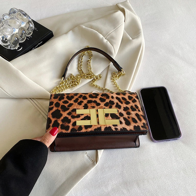 Elegant Leopard Print Hand Bagz