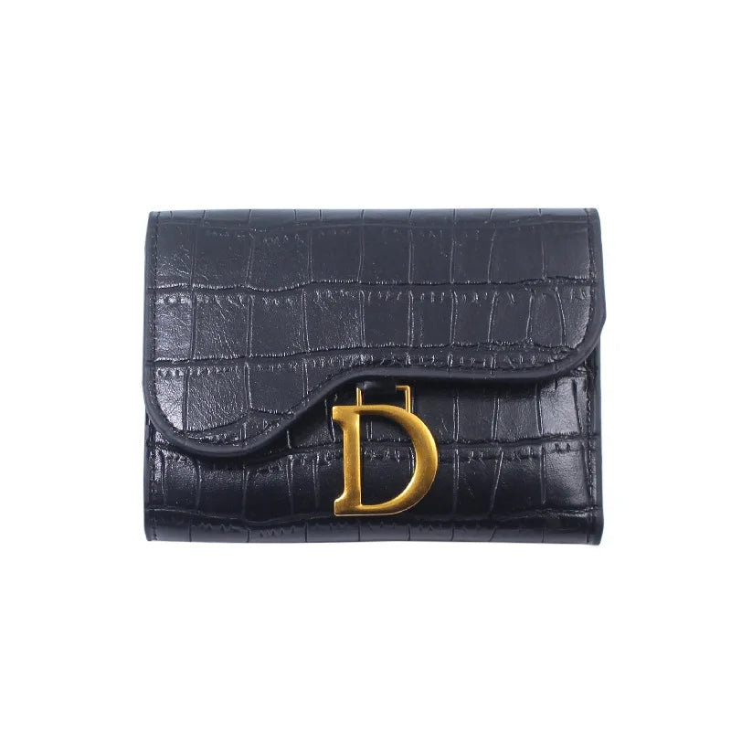 Kolorful Letter D Alligator Pattern Design Wallet