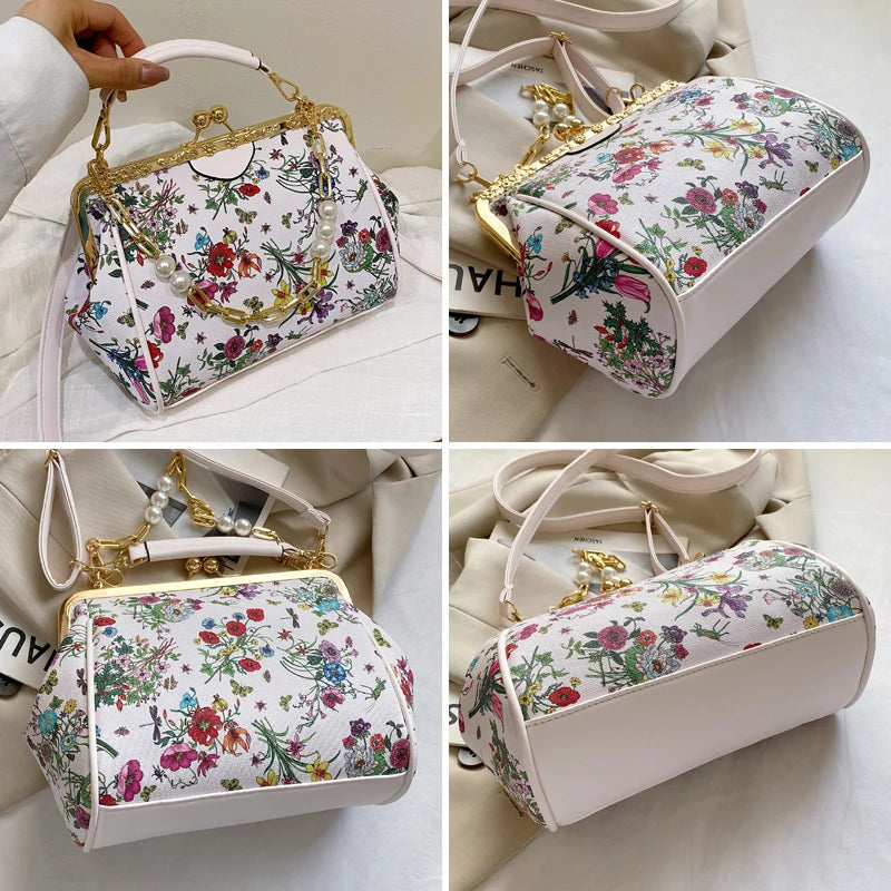 Kolorful Elegant Floral Chain Strap Purse