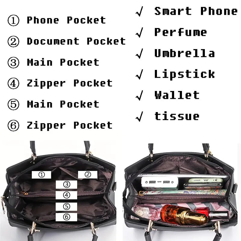 Kolorful Handbag with Plush Ball Keychain