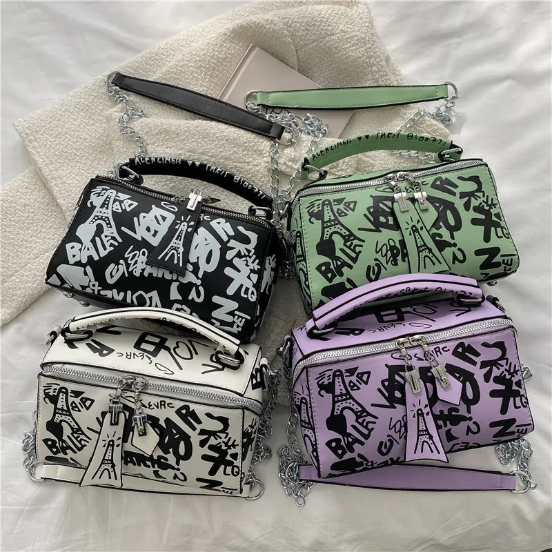 Designer Graffiti Kolorful Handbag