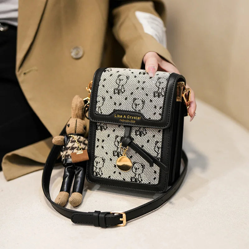 Bear Designer Crossbody Cellphone Purse