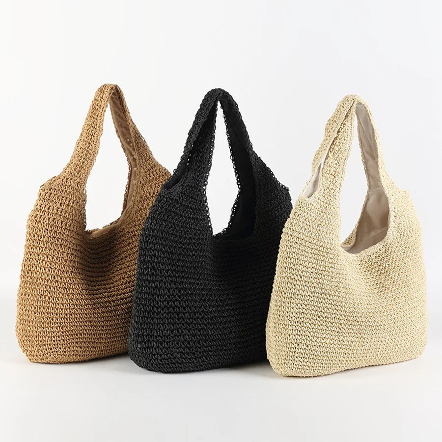 Kolorful Hobo Straw Summer Bag