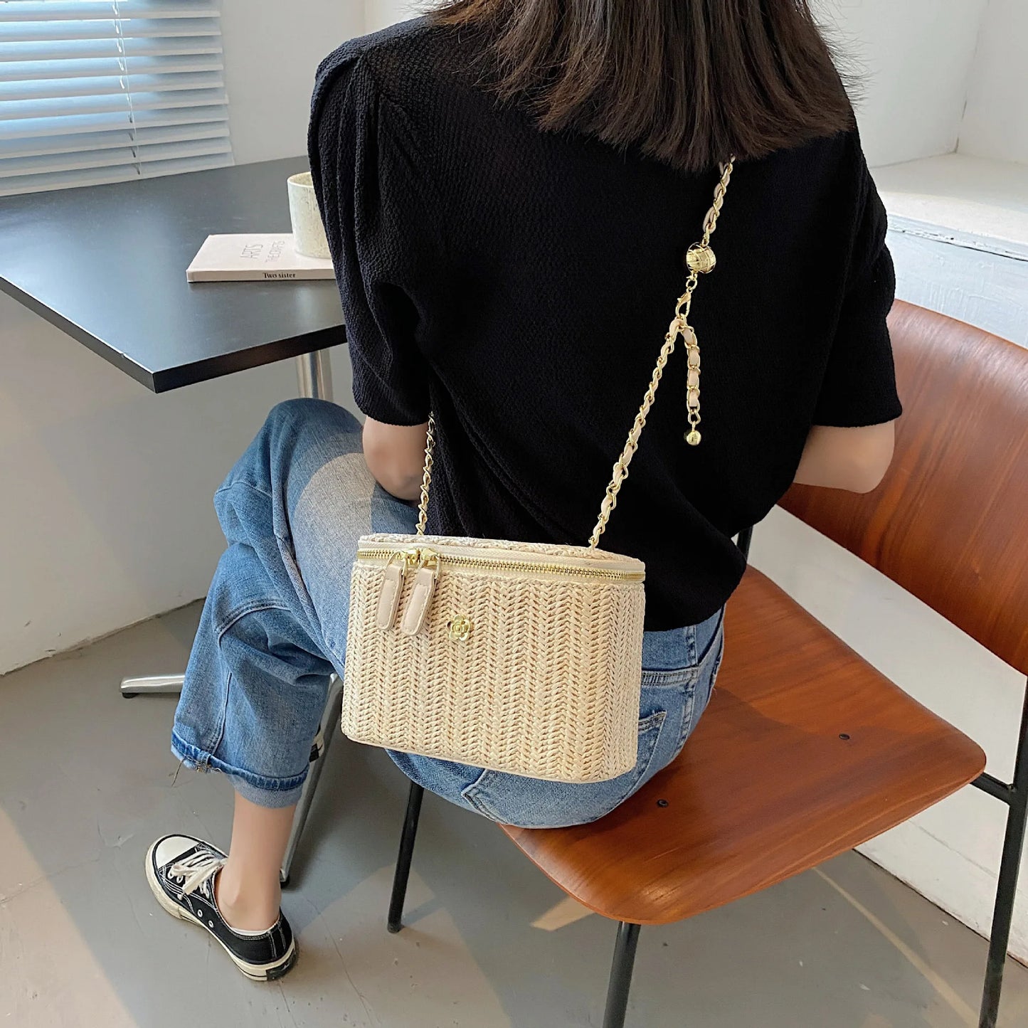Kolorful Mini Straw Weave Summer Bag