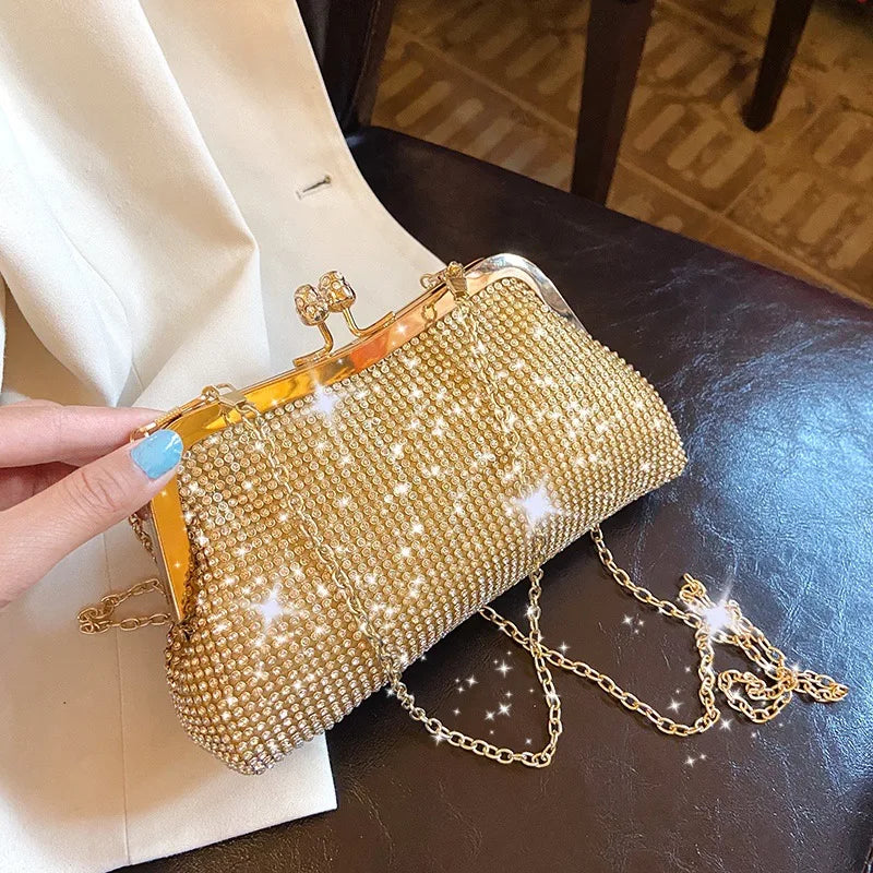 Gold or Black or Silver Kolorful Elegant Shiny Purse