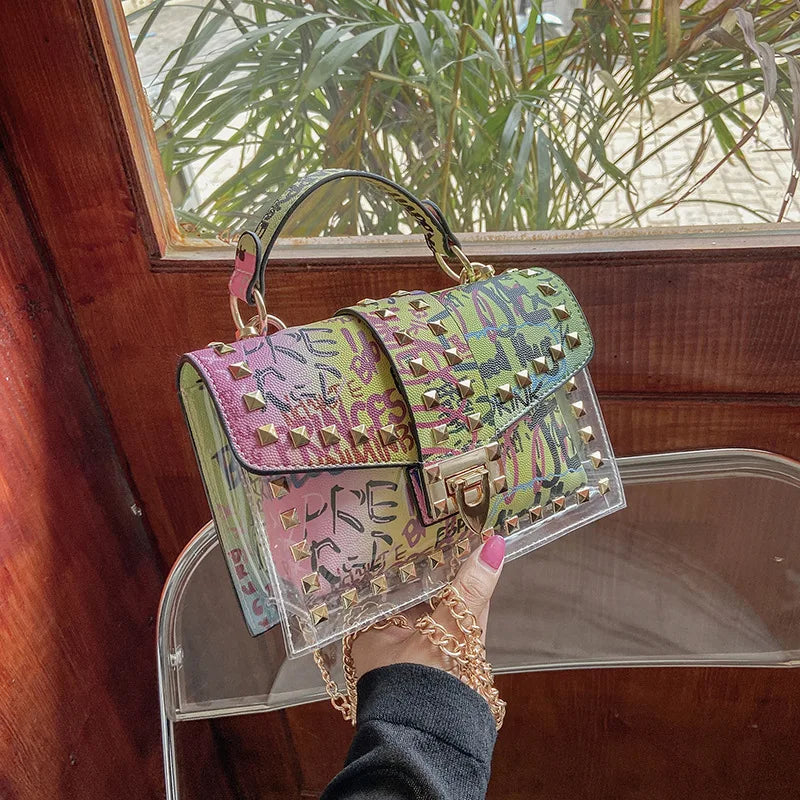 Multi-Kolorful Luxury Graffiti Handbagz