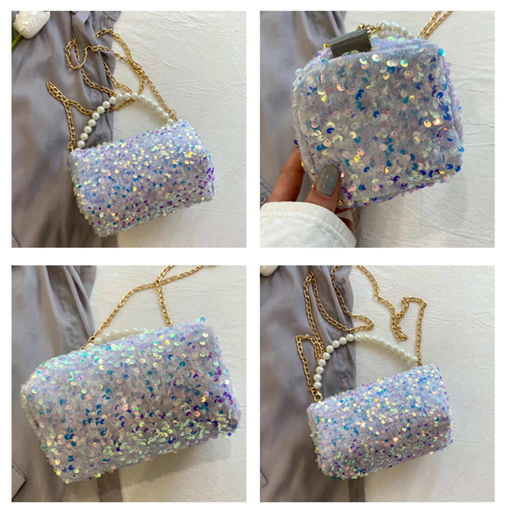 Multi Kolored Glitter Sequin Party Bagz
