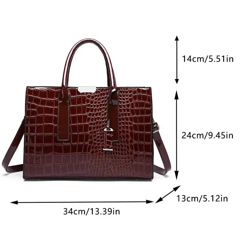 Kolorful Elegant Crocodile Print Handbagz