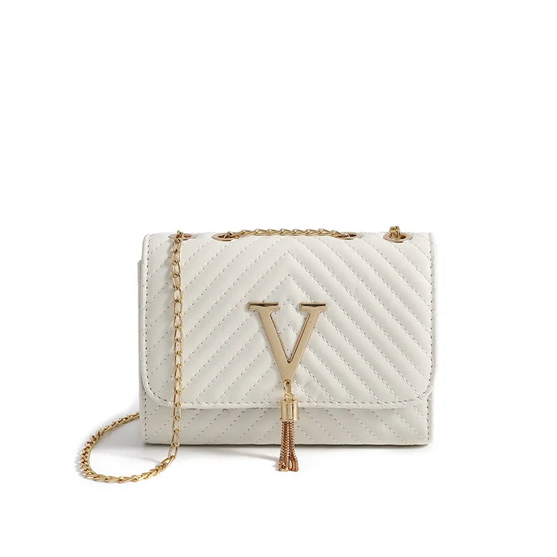 Kolorful V Small Crossbody Designer Chain Strap Bagz
