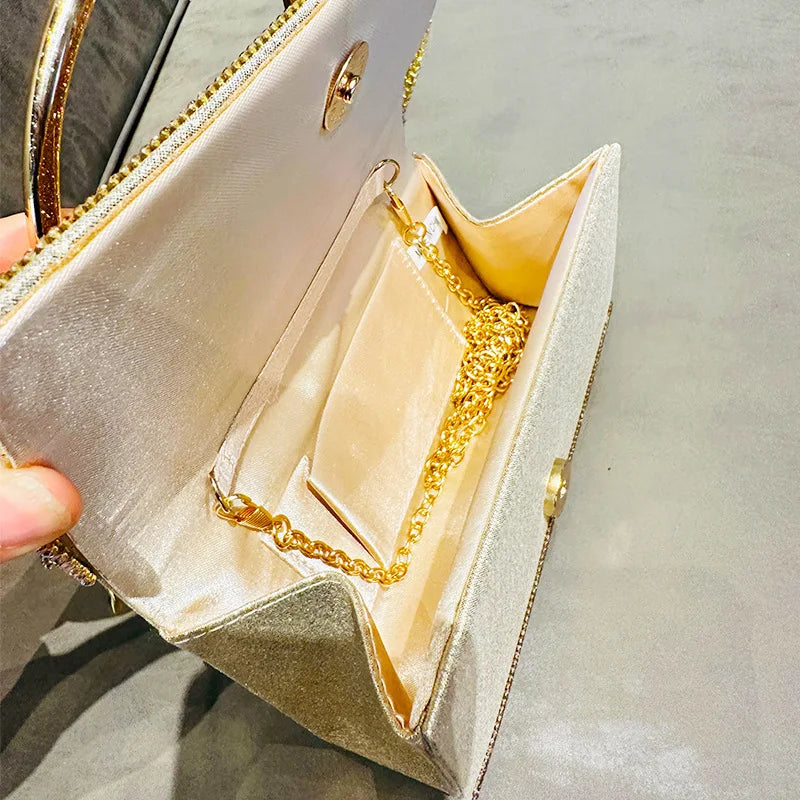 Elegant Silver or Gold Designer Handbag