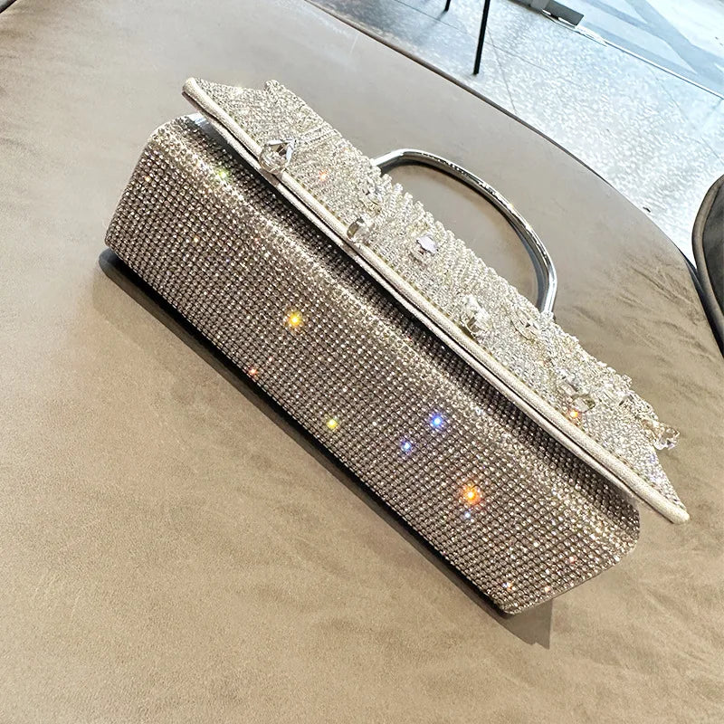 Elegant Silver or Gold Designer Handbag
