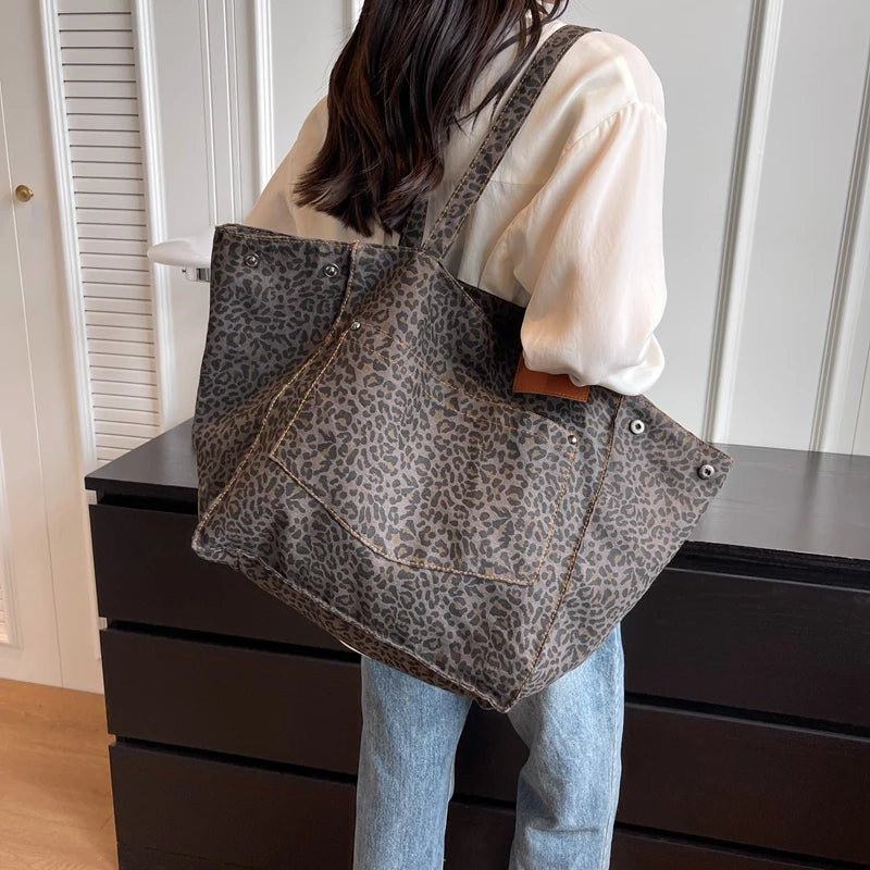 Kolorful Oversized Leopard Print Purses