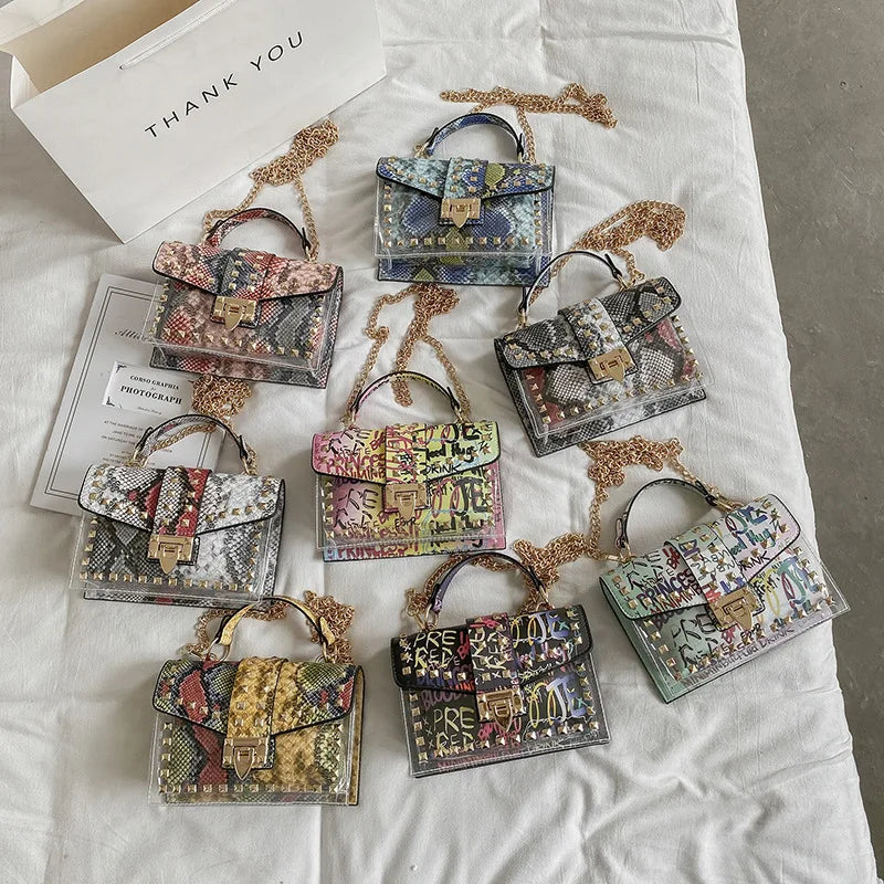 Multi-Kolorful Luxury Graffiti Handbagz