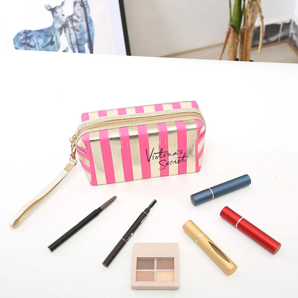 Kolorful Striped Make Up Bagz