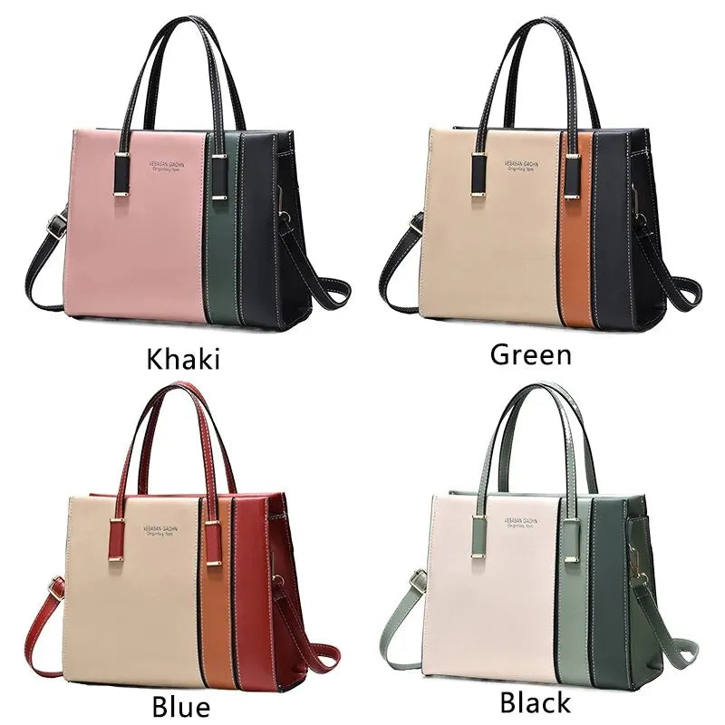 Multi Kolored Double Strap Designer Purse