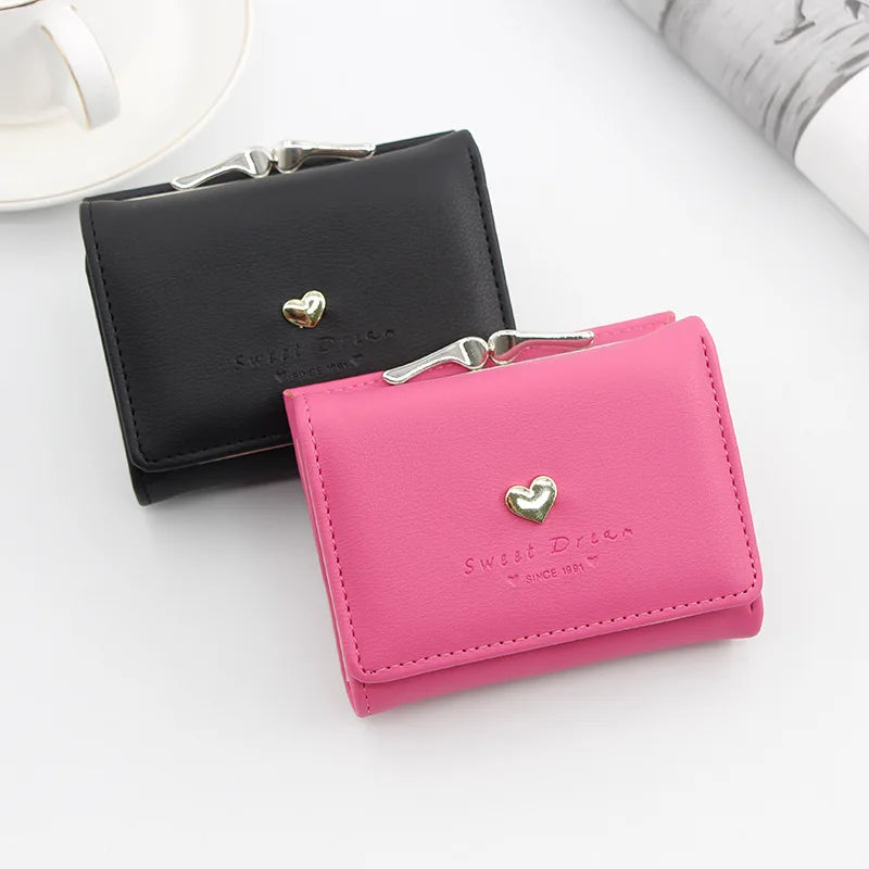 Kolorful Small Gold Heart Pendant Wallet