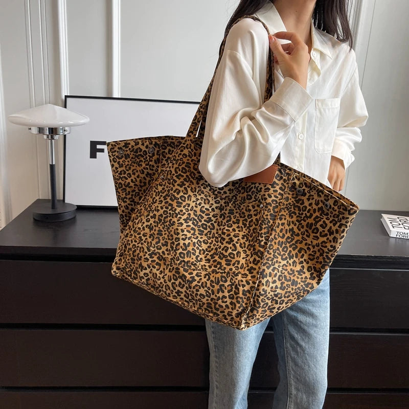 Kolorful Oversized Leopard Print Purses
