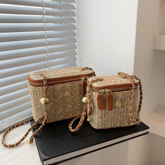 Kolorful Mini Straw Weave Summer Bag