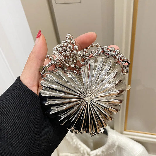 Heart Shaped Metal Luxury Bag