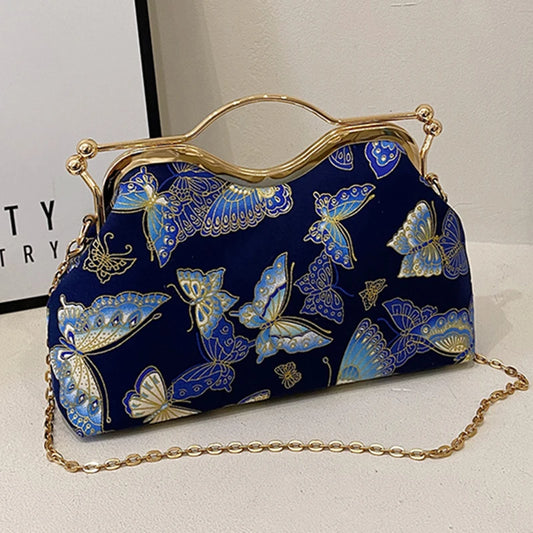 Kolorful Butterfly Print Designer Evening Bagz