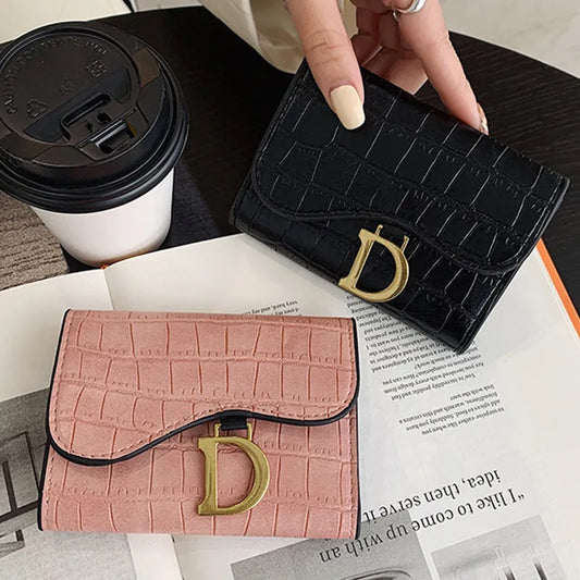 Kolorful Letter D Alligator Pattern Design Wallet