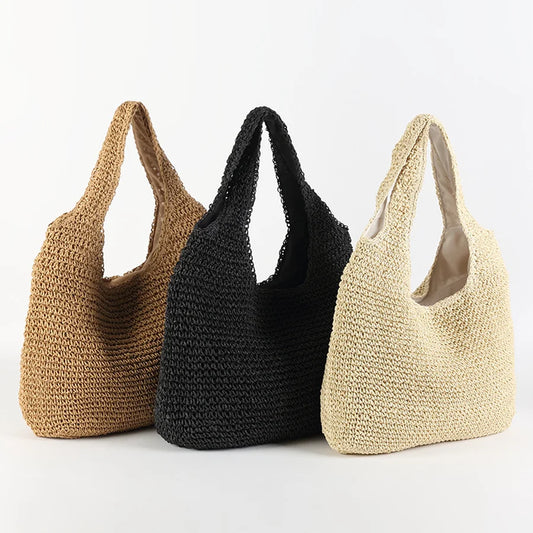 Kolorful Hobo Straw Summer Bag