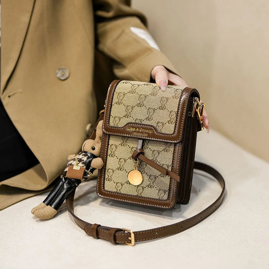 Bear Designer Crossbody Cellphone Purse