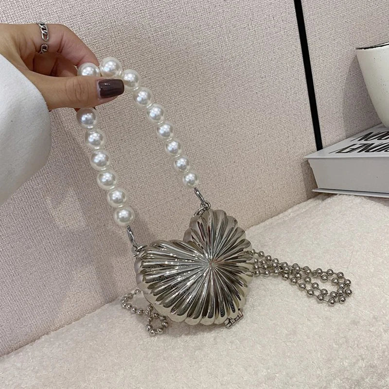 Heart Shaped Metal Luxury Bag