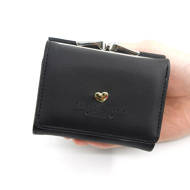Kolorful Small Gold Heart Pendant Wallet